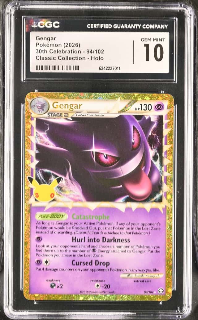 2026 Pokemon 30th Celebration Classic Coll #94/102 Gengar CGC 10 GEM MINT