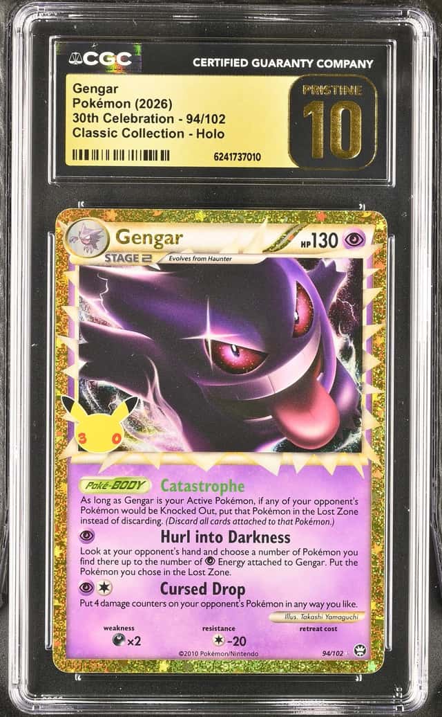 2026 Pokemon 30th Celebration #94 /102 Gengar Classic Coll Holo CGC 10 PRISTINE