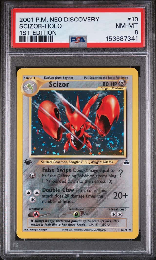 2001 Pokemon Neo Discovery 1st Edition Holo Scizor #10