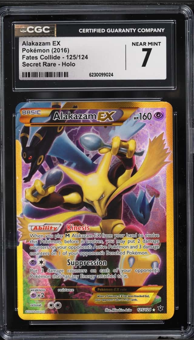 2016 Pokemon XY Fates Collide SEC Alakazam EX #125 CGC 7 NRMT