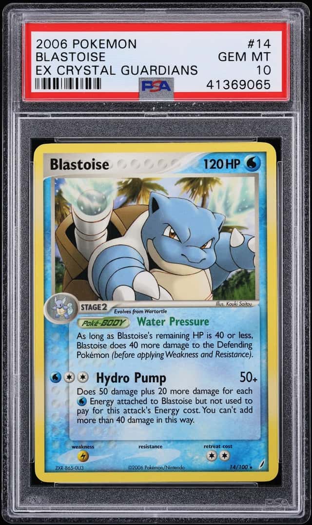 2006 Pokemon EX Crystal Guardians Blastoise #14 PSA 10 GEM MINT