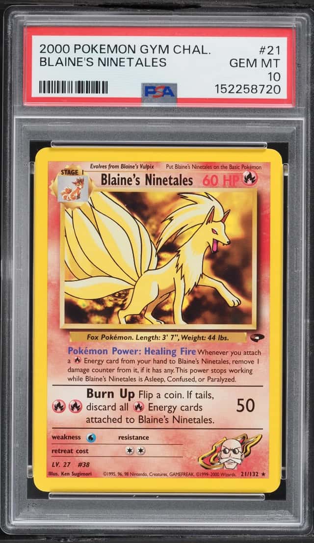 2000 Pokemon Gym Challenge Blaine's Ninetales #21 PSA 10 GEM MINT