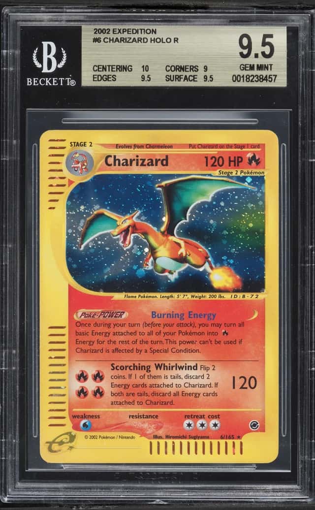2002 Pokemon Expedition Holo Charizard #6 BGS 9.5 GEM MINT