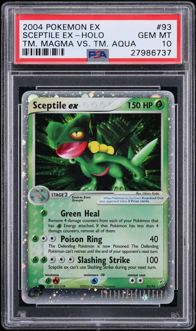 2004 Pokemon EX Team Magma Vs Team Aqua Holo Sceptile Ex #93 PSA 10 GEM MINT