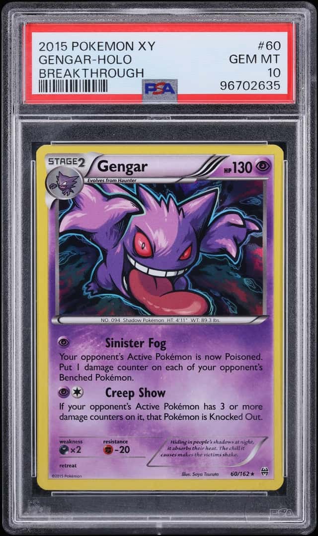 2015 Pokemon XY Breakthrough Holo Gengar #35 PSA 10 GEM MINT