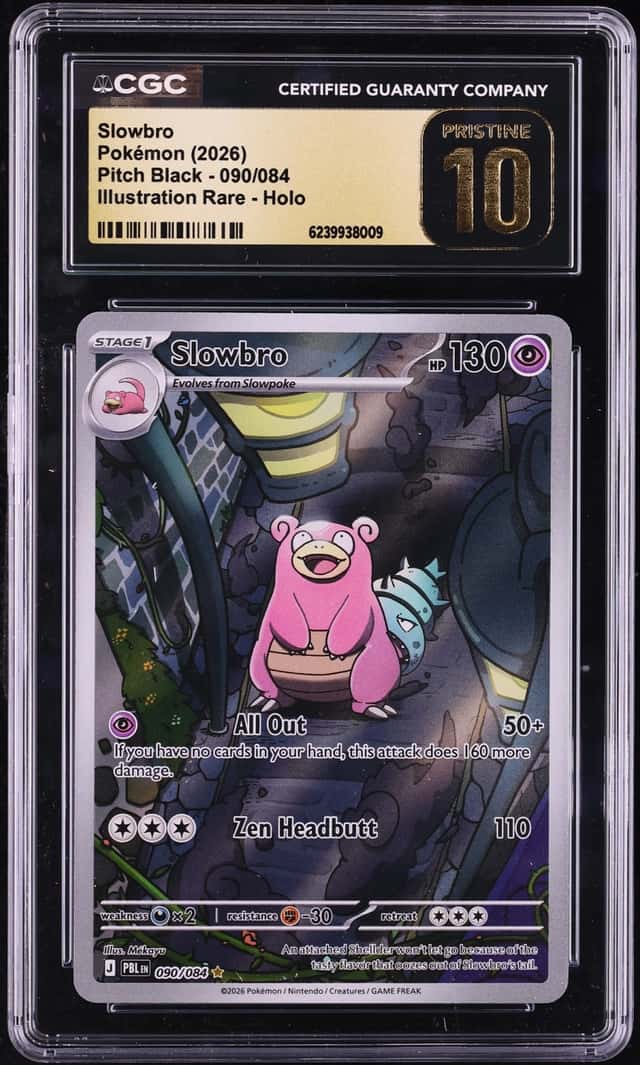 2026 Pokemon Mega Evolution Pitch Black IR Slowbro #90 CGC 10 PRISTINE