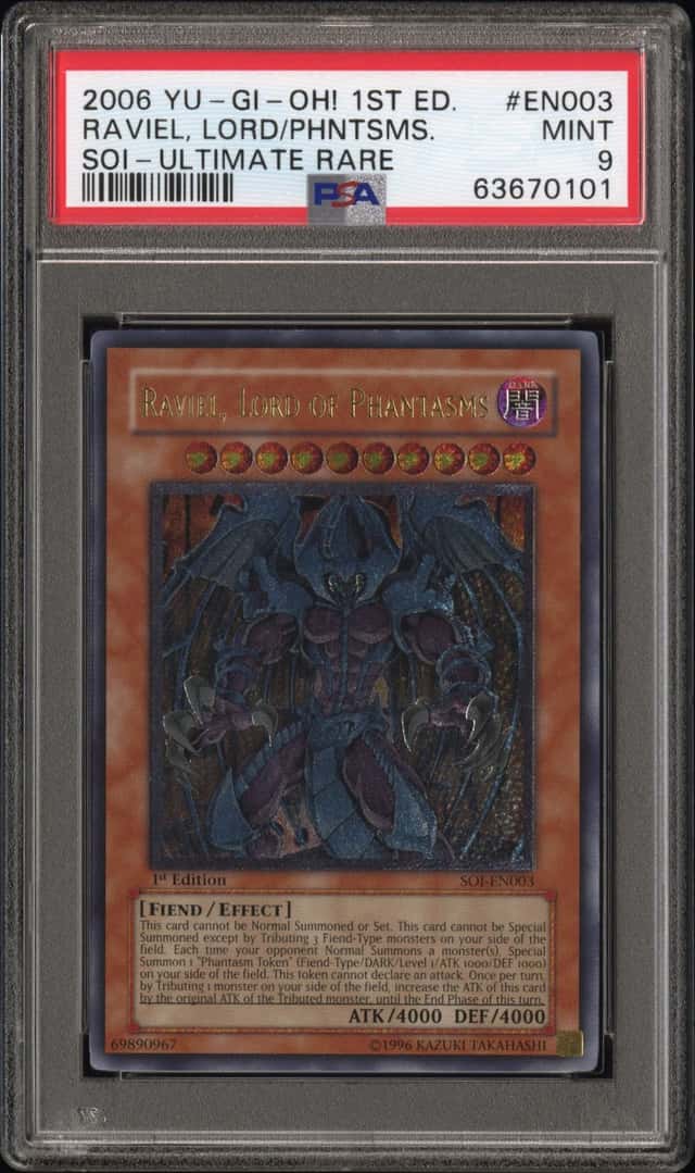 Raviel, Lord Of Phantasms SOI-EN003 1st Edition-Ultimate Rare Yugioh PSA 9 *101