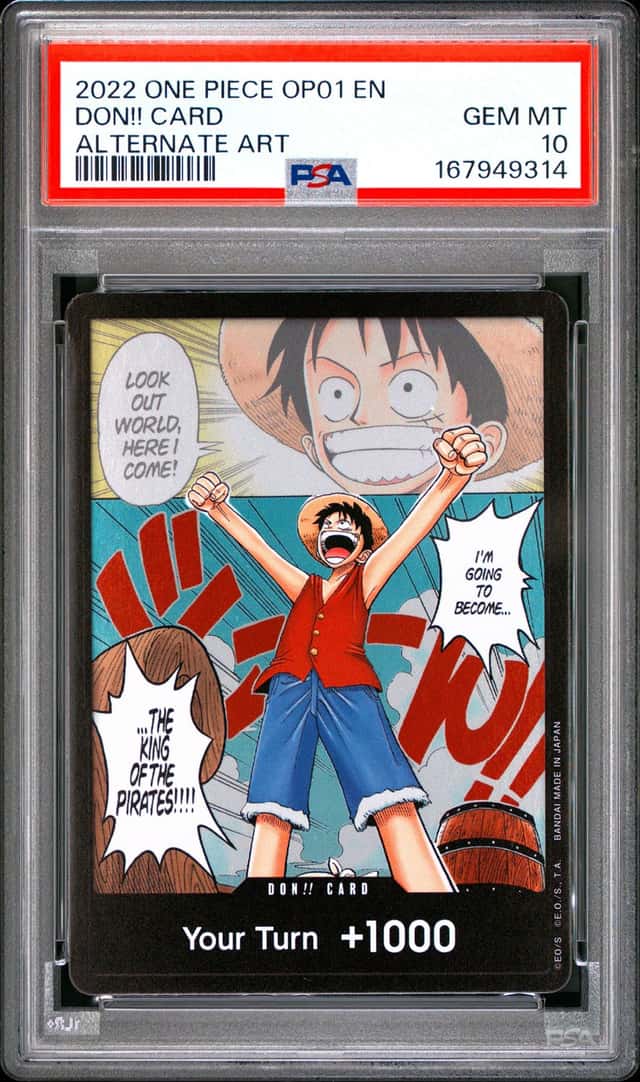 2022 One Piece OP01 EN Don!! Card Alternate Art PSA 10 GEM MINT