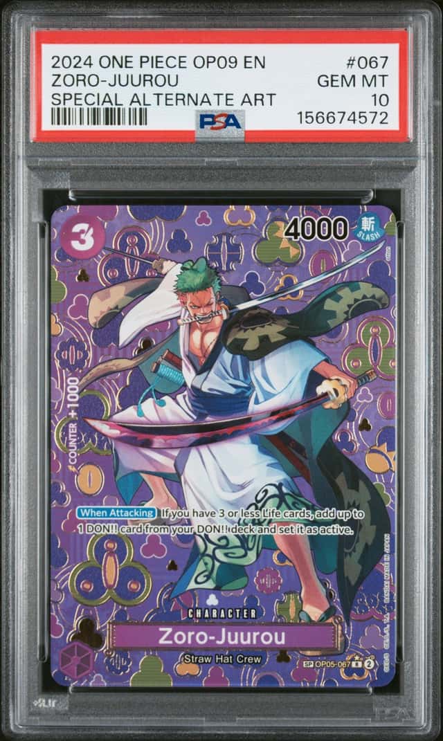 2024 One Piece Zoro-Juurou Special Alt Art #OP05-067 PSA 10