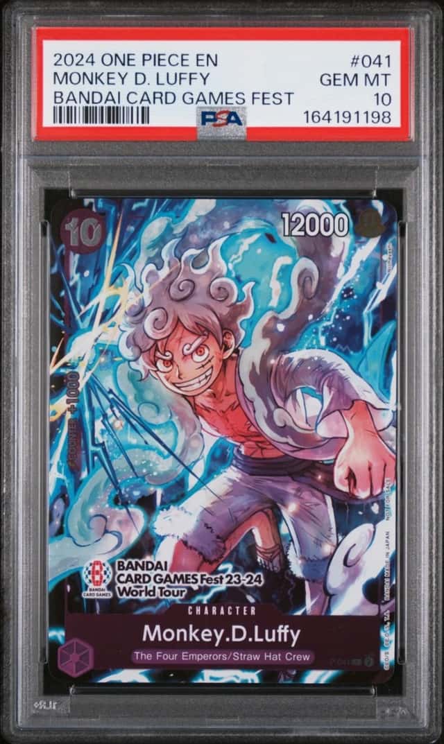 2024 ONE PIECE PROMOS BANDAI CARD GAMES FEST #041 MONKEY D. LUFFY PSA 10