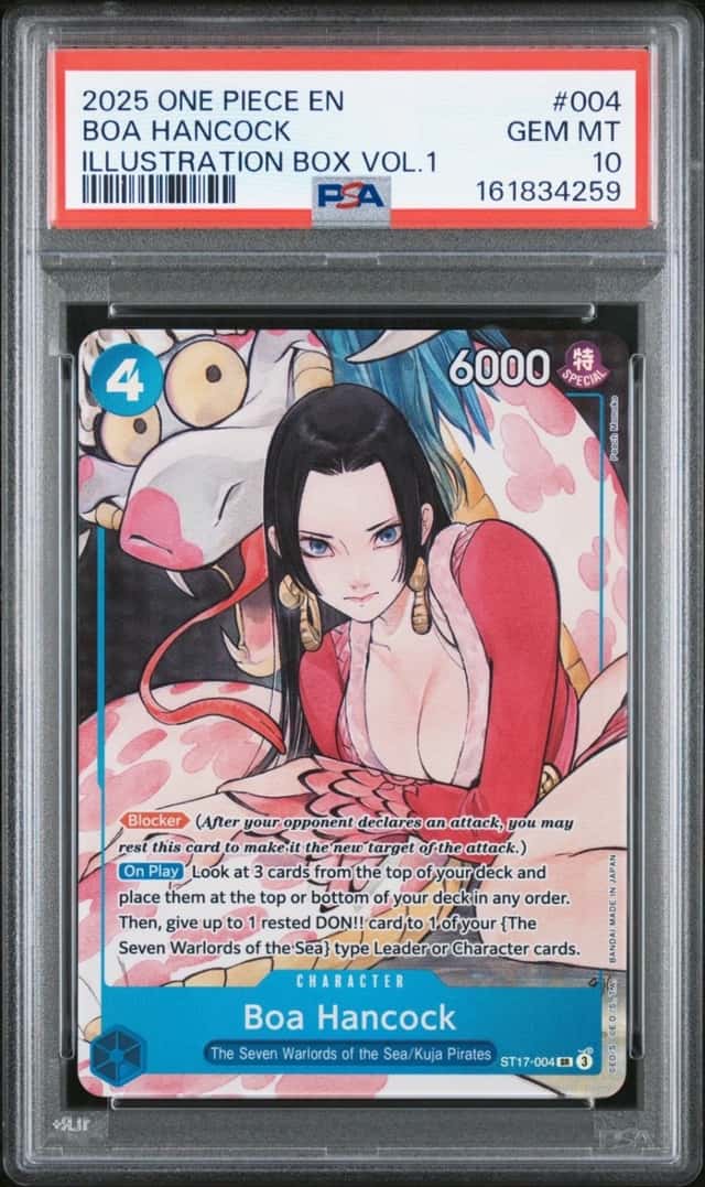 2025 ONE PIECE PROMOS ILLUSTRATION BOX VOL.1 #004 BOA HANCOCK PSA 10