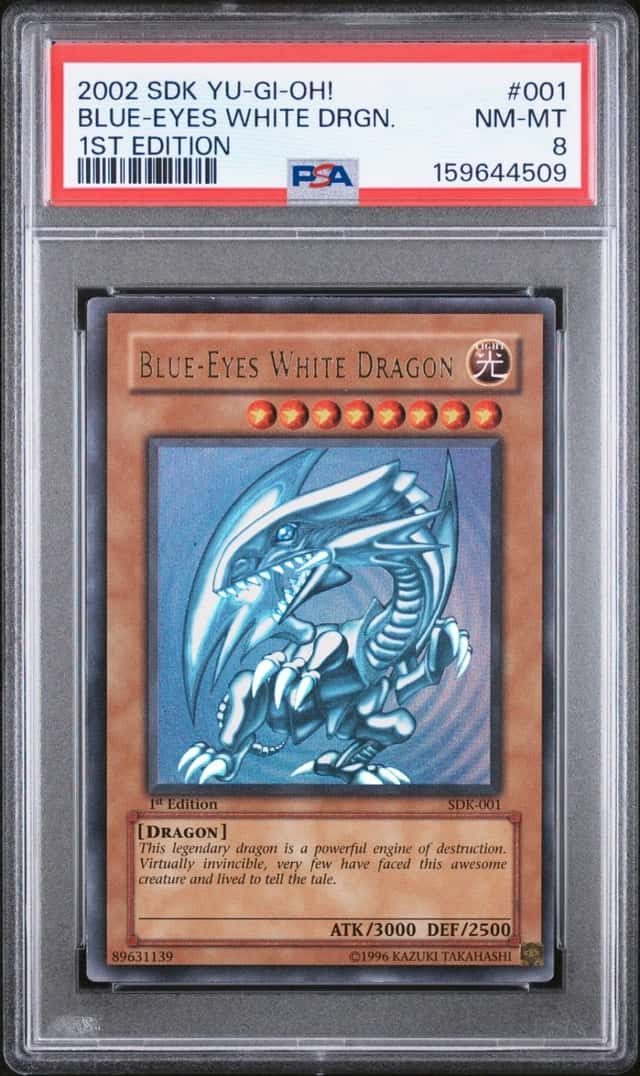 Blue Eyes White Dragon SDK-001 1st Edition Ultra Rare Yugioh PSA 8 Nm-Mt *509