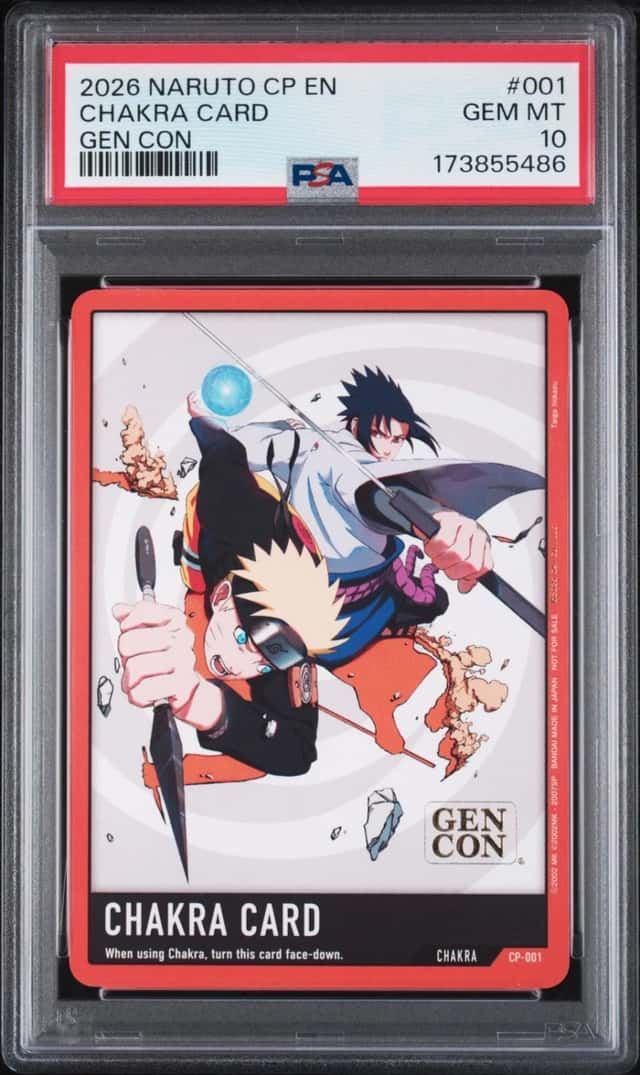 Chakra Card CP-001 Gen Con Chakra Promo Naruto PSA 10 Gem Mint *486