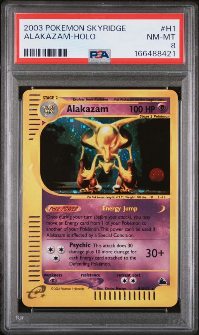 PSA 8 2003 Pokemon TCG Alakazam H1/H32 Skyridge Holo