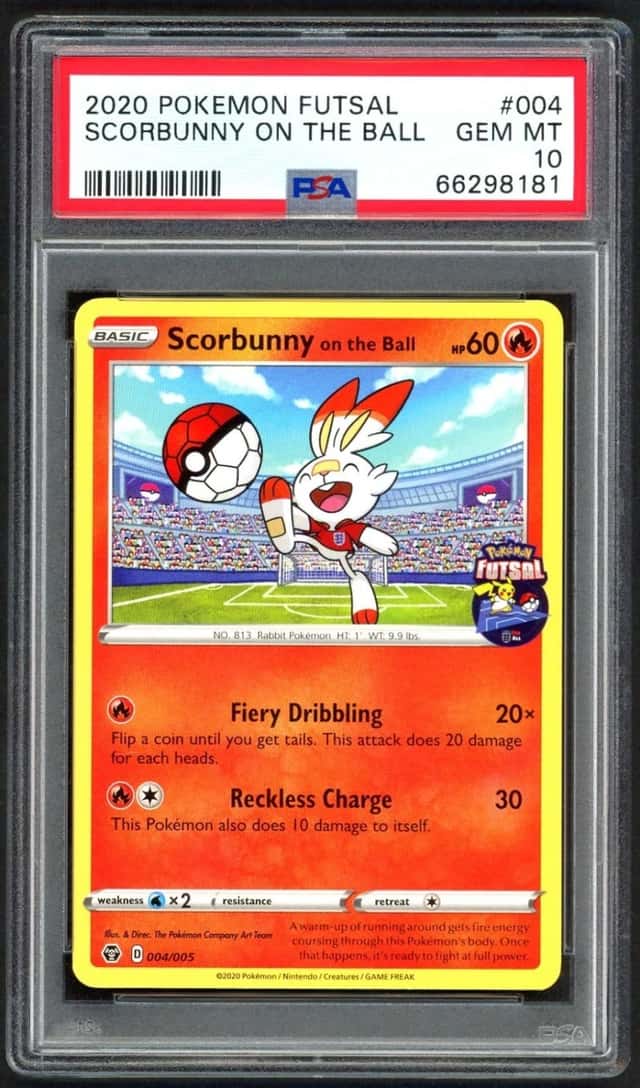 Pokemon Cards PSA 10 Scorbunny on the Ball Futsal 004/005 