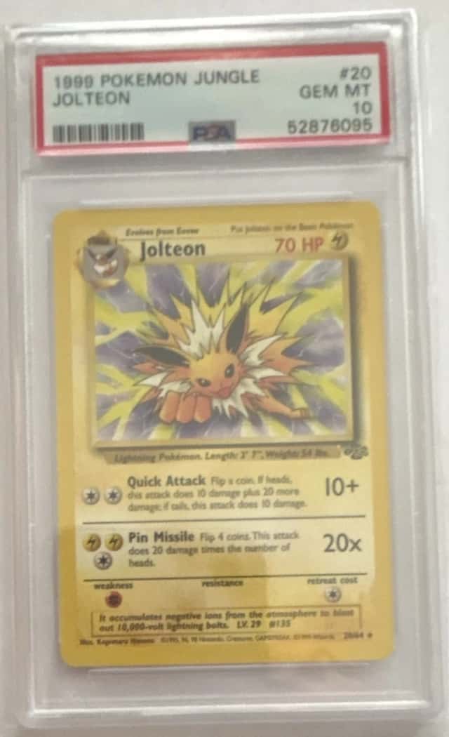 1999 Pokemon Jungle Jolteon PSA 10 GEM MT
