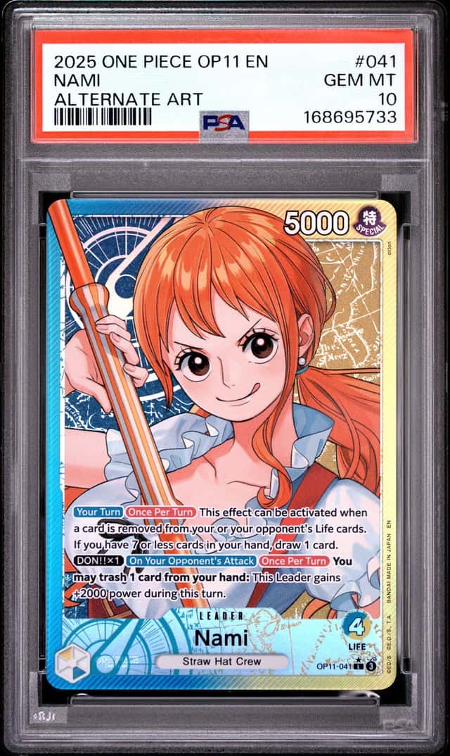 Nami 041 Alternate Art One Piece Op11 One Piece PSA 10