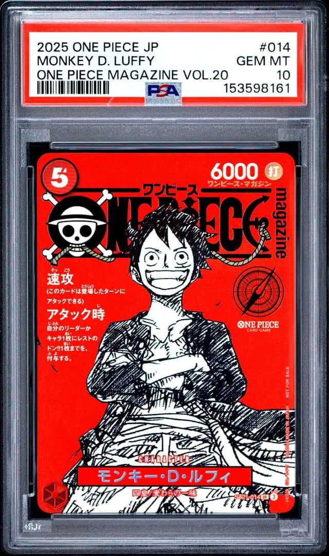 Monkey D. Luffy 014 One Piece Magazine Vol.20 One Piece Japanese PSA 10