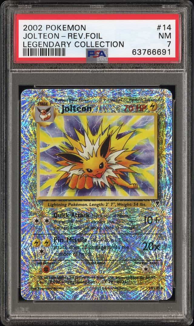 Pokémon Jolteon Reverse Holo Legendary Collection 14/110 PSA 7 NM