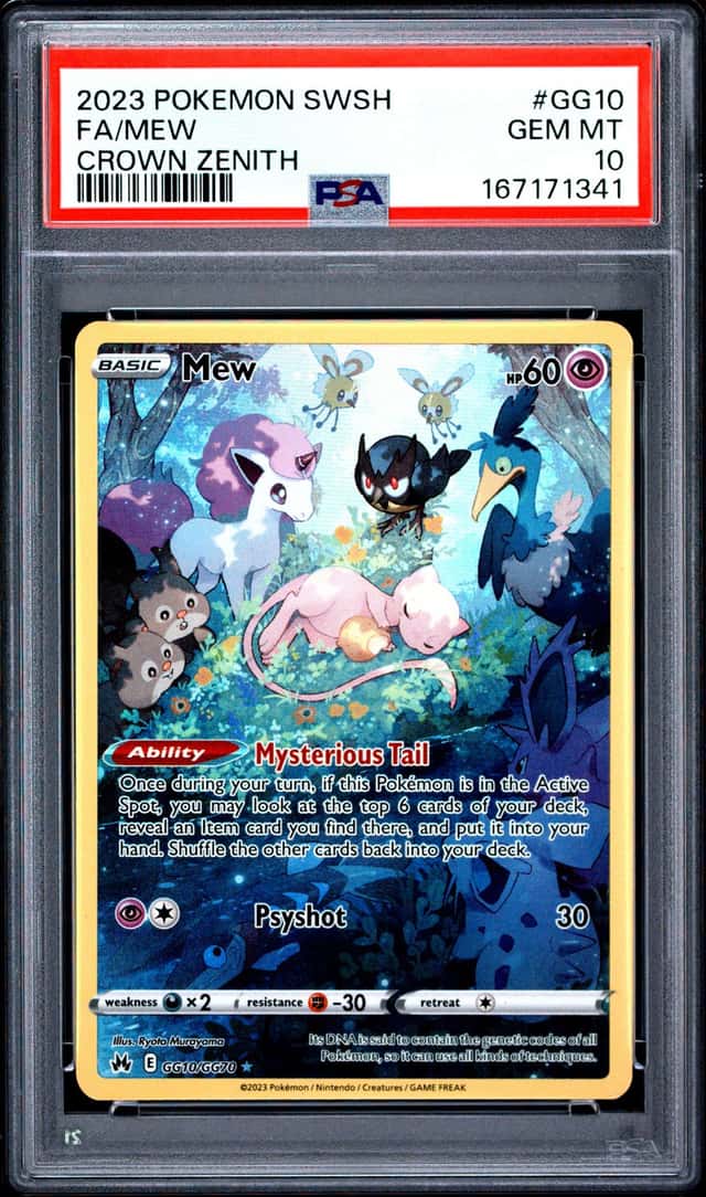 2023 Pokemon Sword & Shield Crown Zenith Mew Galarian Gallery #GG10/GG70 PSA 10