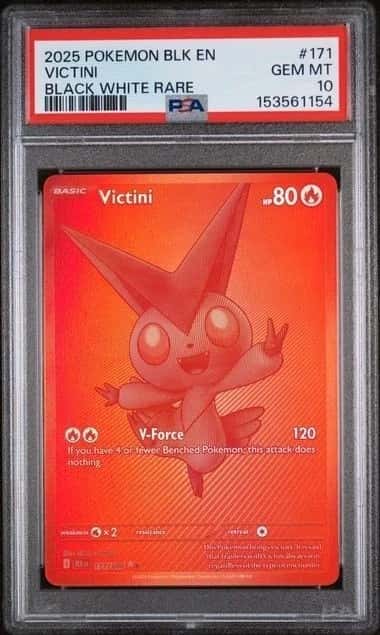 2025 POKEMON BLK EN VICTINI BLACK WHITE RARE #171 PSA 10