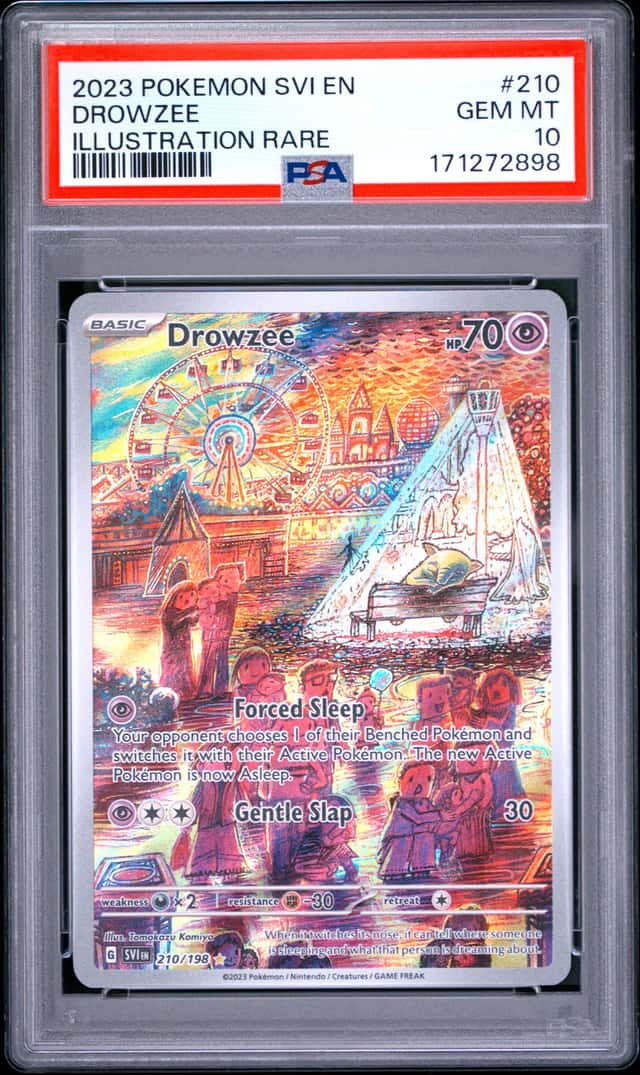 2023 POKEMON SVI EN-SCARLET & VIOLET ILLUSTRATION RARE #210 DROWZEE PSA 10