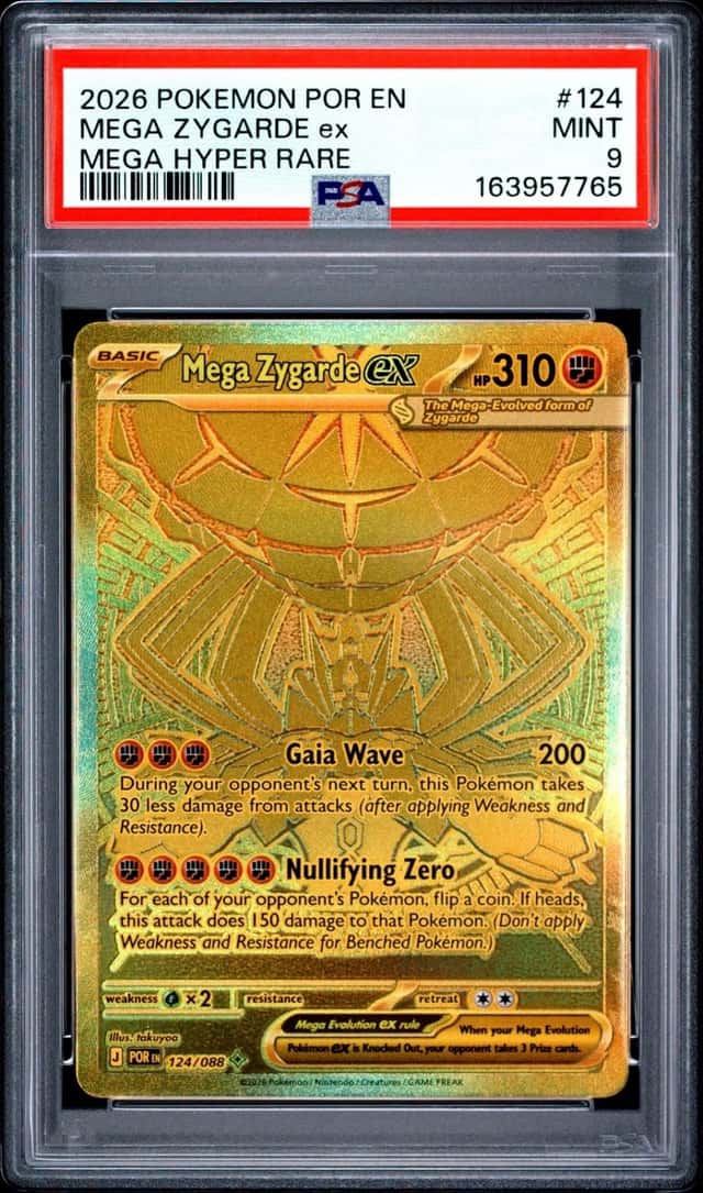 2026 POKEMON POR EN-PERFECT ORDER MEGA HYPER RARE #124 MEGA ZYGARDE EX PSA 9