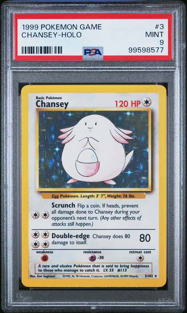 POKEMON CHANSEY 1999 GAME #3 HOLO PSA 9