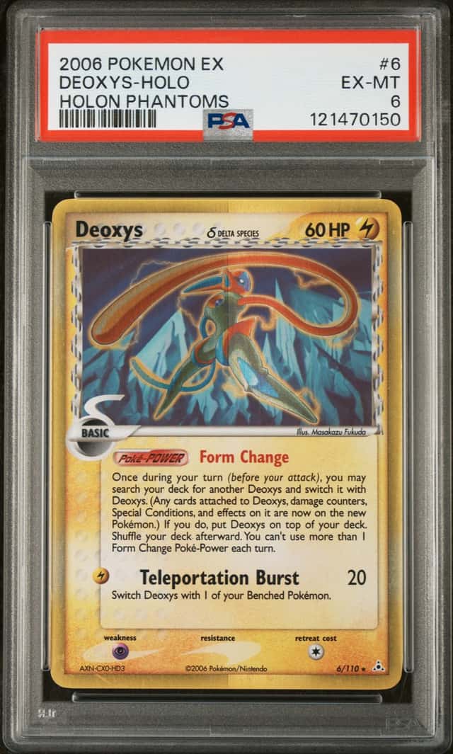 Deoxys Holo #6 EX Holon Phantoms 2006 Pokemon PSA 6