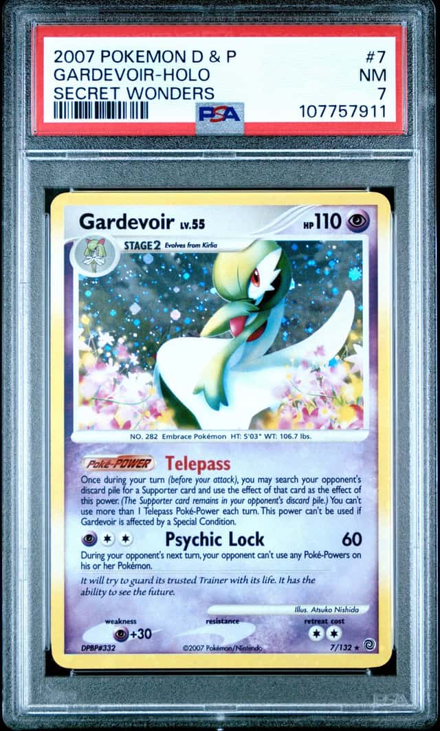 The Pokémon Company Pokémon TCG D&P Secret Wonders Gardevoir 7/132 Holo PSA 7