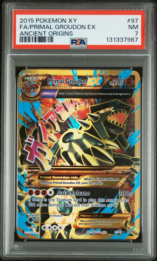 2015 Pokemon TCG English Primal Groudon EX Ancient Origins #97/98 PSA 7 JU71