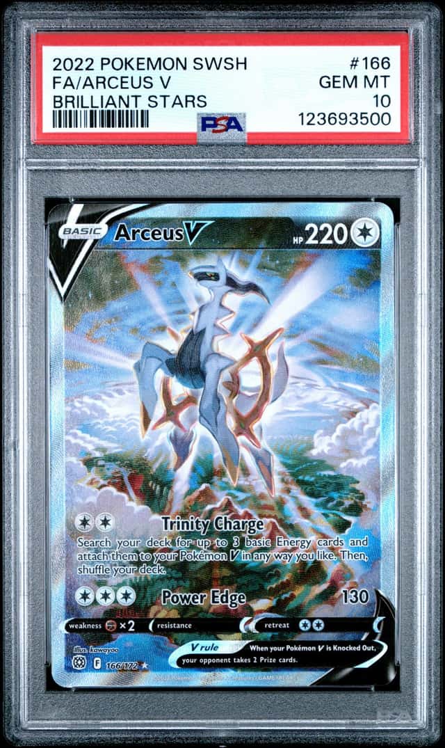 2022 Pokemon SWSH Brilliant Stars Arceus V Ultra Rare #166/172 PSA 10 GEM MINT