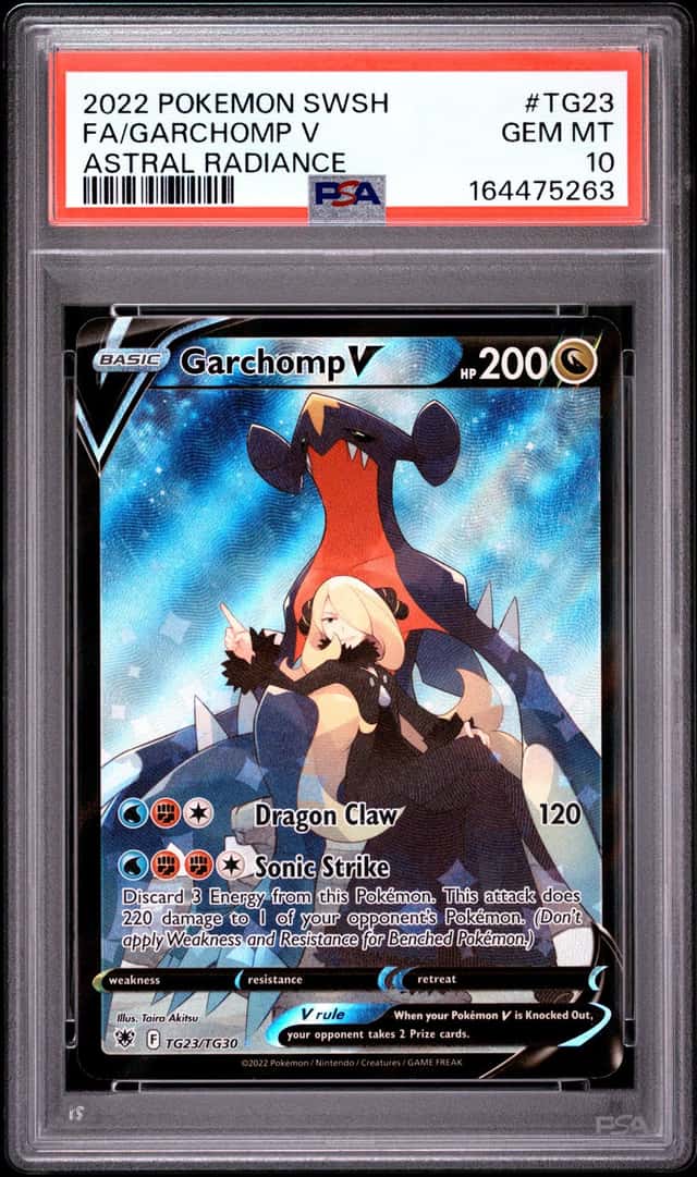 2022 POKEMON SWORD & SHIELD ASTRAL RADIANCE #TG23 FULL ART/GARCHOMP V PSA 10