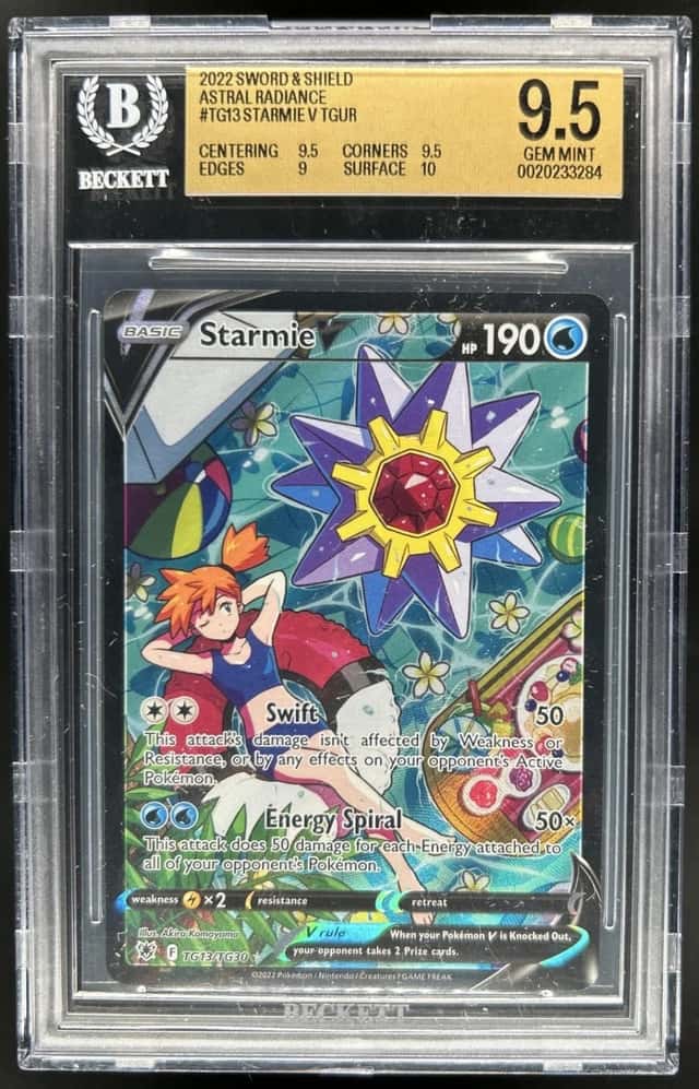 2022 Pokemon SWSH Astral Radiance Starmie V Trainer Gallery #TG13/TG30 BGS 9.5