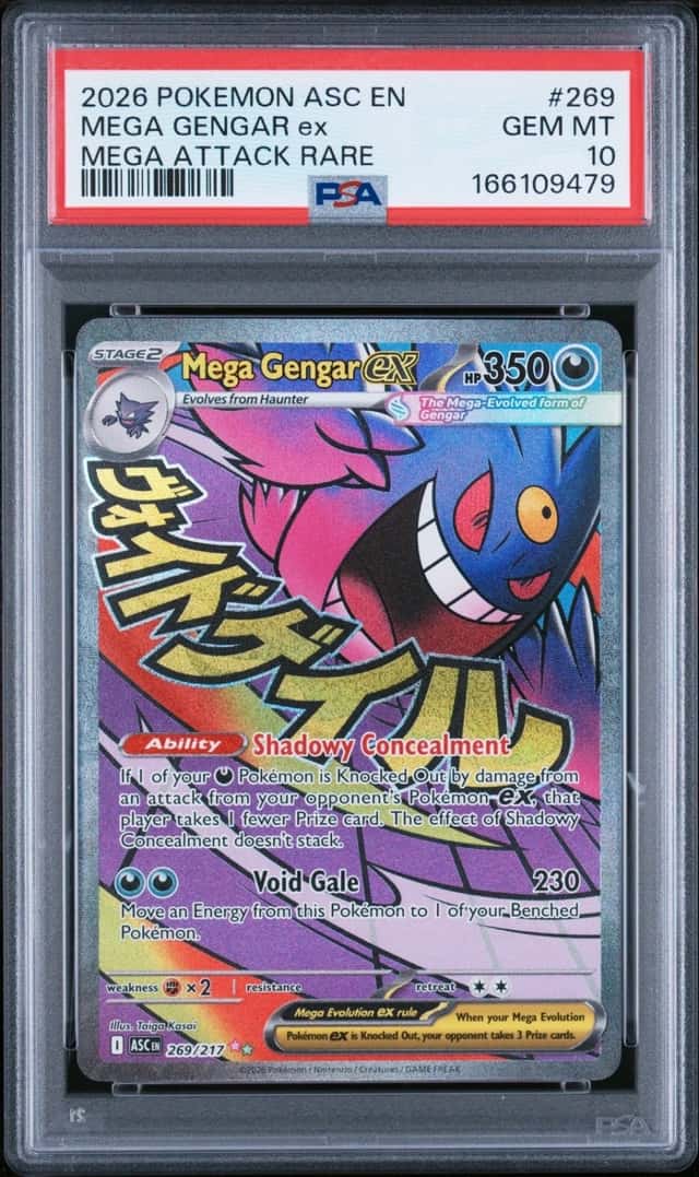 2026 POKEMON ASC EN-ASCENDED HEROES MEGA ATTACK RARE #269 MEGA GENGAR EX PSA 10