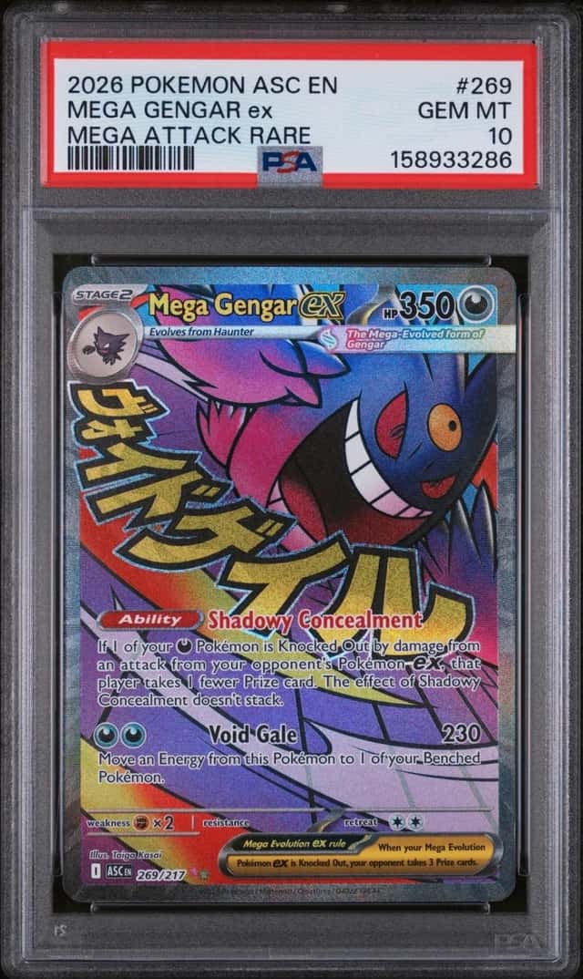 2026 Pokemon Asc EN-Ascended Heroes Mega Gengar EX Mega Attack Rare PSA 10 #269