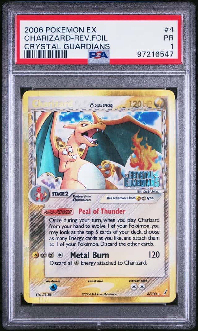 Charizard Delta Species Reverse Holo 4/100 PSA 1 Pokemon EX Crystal Guardians