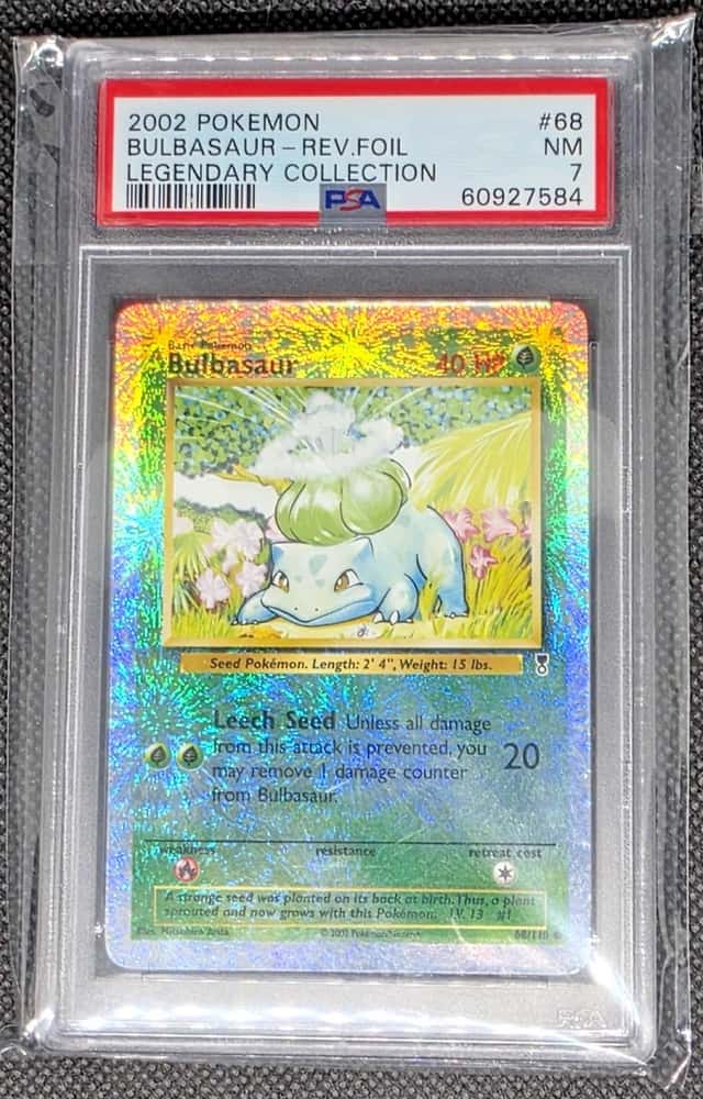2002 Pokemon Legendary Collection Bulbasaur Reverse Holo #68/110 PSA 7