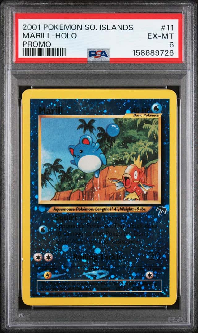 Pokemon Marill Holo Southern Islands Promo 11/18 PSA 6