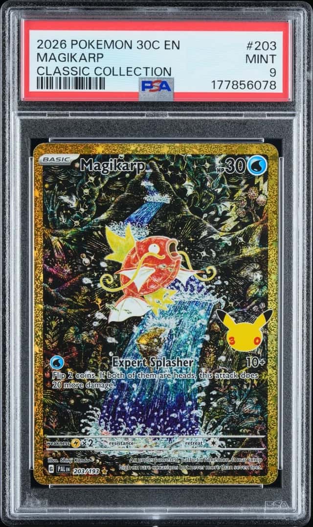 2026 POKEMON 30C EN-30TH CELEBRATION CLASSIC COLLECTION #203 MAGIKARP PSA 9