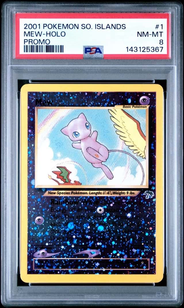 2001 POKEMON SOUTHERN ISLANDS PROMO #1 MEW-HOLO PSA 8