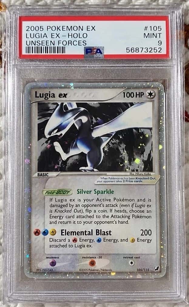 Pokemon TCG Lugia ex 105/115 Holo EX Unseen Forces 2005 PSA 9