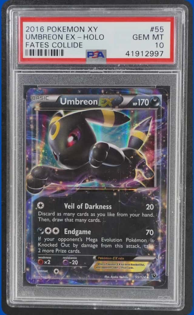 2016 POKEMON XY FATES COLLIDE #55/124 UMBREON HOLO PSA 10