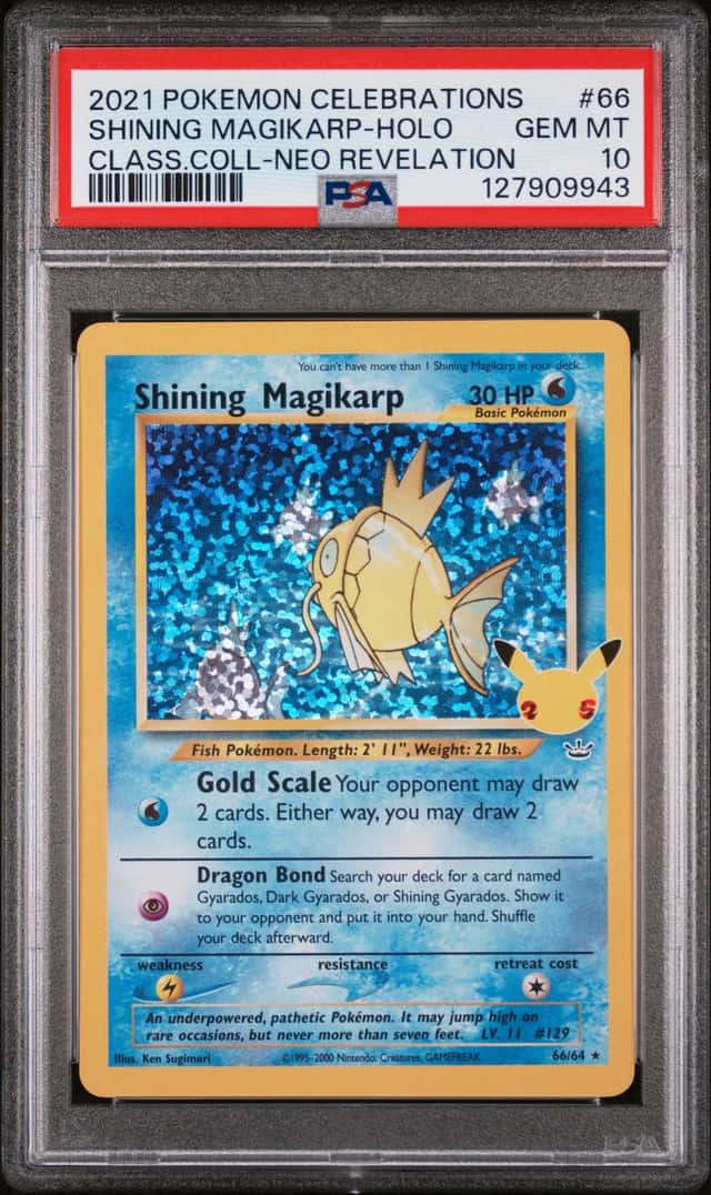 SHINING MAGIKARP 2021 POKEMON CELEBRATIONS CLASSIC COLL 66/64 PSA 10 Q7217-2