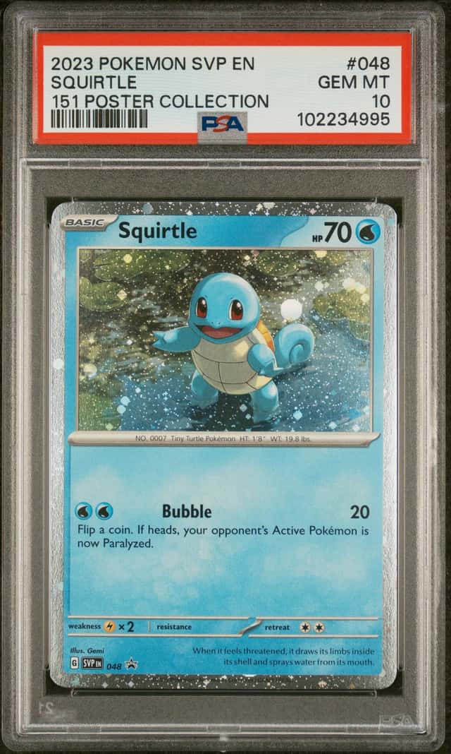 2023 Pokemon SVP 151 Poster Collection Squirtle PSA 10 #048