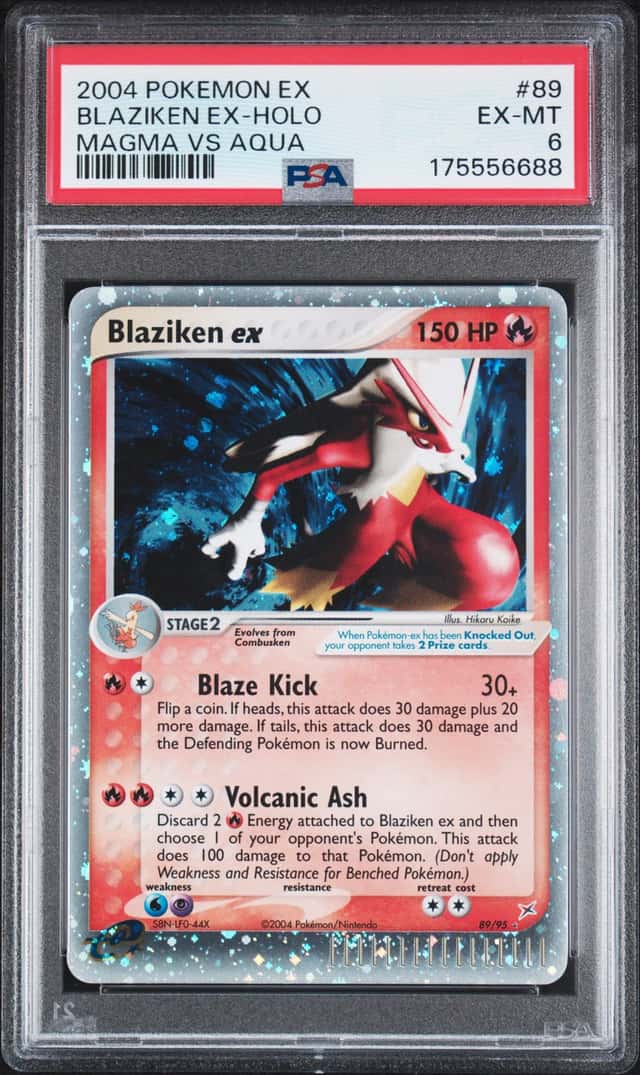 2004 Pokemon - Blaziken ex 89/95 Ex Team Magma vs Team Aqua Holo PSA 6