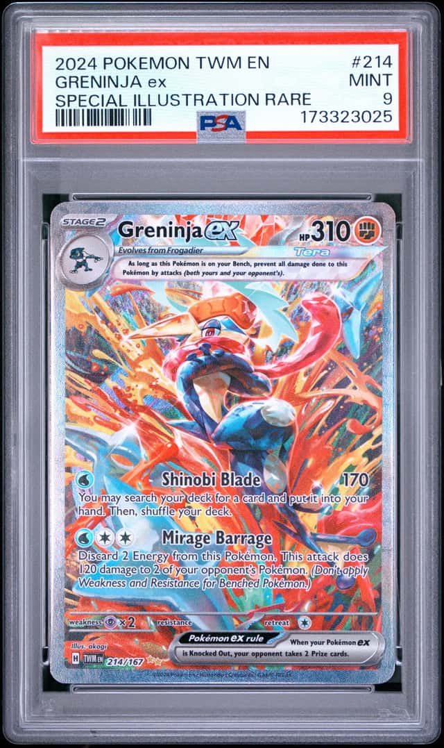 2024 Pokemon Twilight Masquerade Greninja ex Special Illustration Rare PSA 9