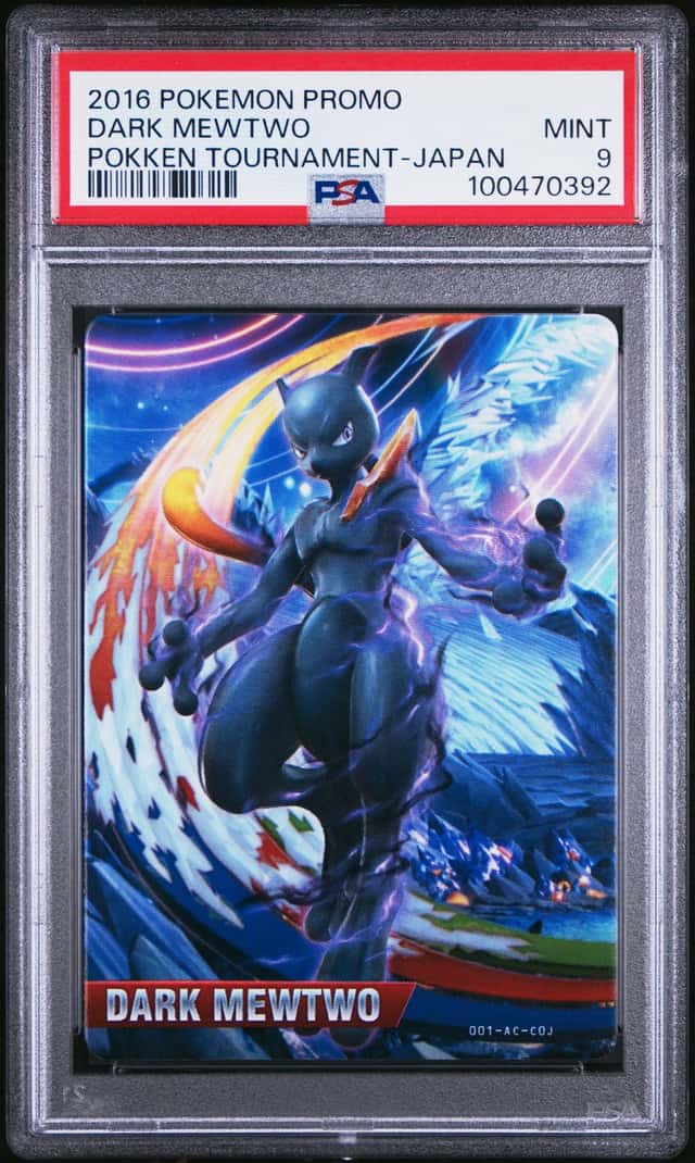 DARK MEWTWO PSA 9 2016 POKEMON PROMO POKKEN TOURNAMENT JAPAN