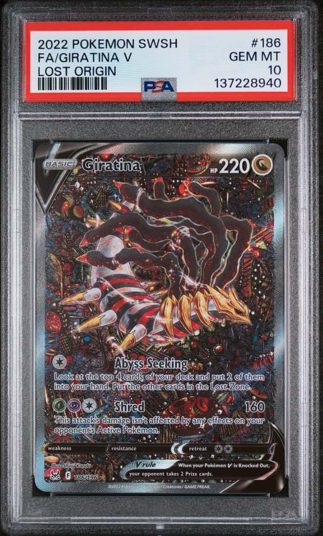 2022 Pokemon SWSH Lost Origin Giratina V #186/196 PSA 10 GEM MINT