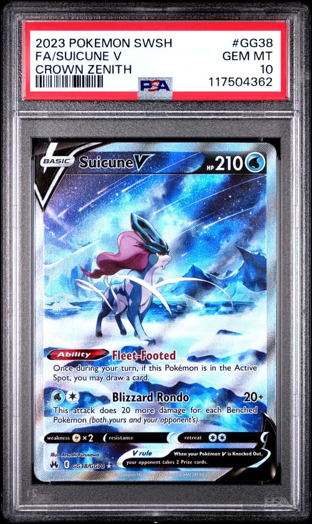 Suicune V #GG38 Crown Zenith 2023 Pokemon PSA 10